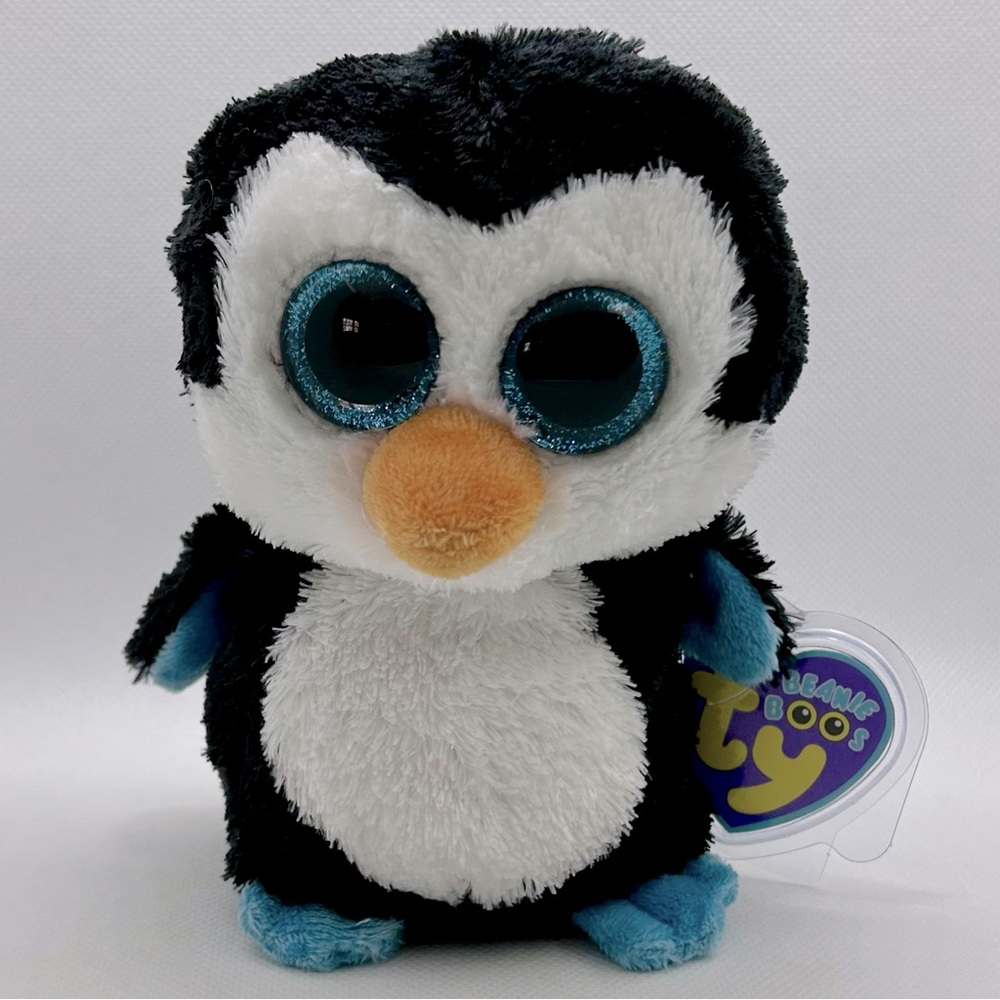 Ty Beanie Boos Collection RETIRED Waddles the Black Penguin Plush